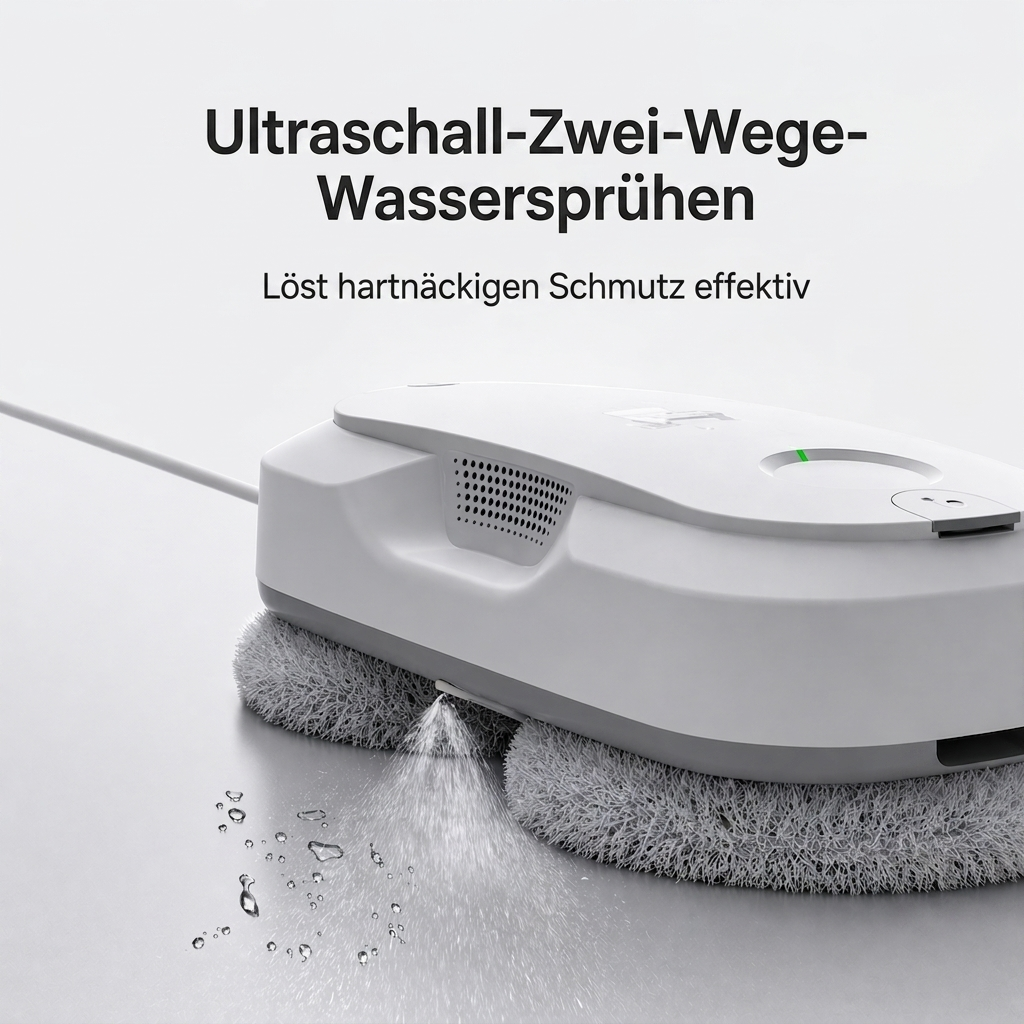 Fensterputzroboter | 3800Pa | Automatisches Sprühen | Für Glas/Spiegel/Fliesen